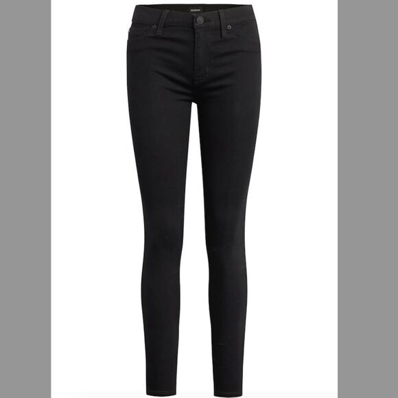 Hudson- Black Natalie Midrise Super Skinny Ankle Jeans - Picture 1 of 3